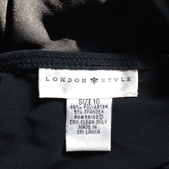 London Style Black Cocktail Dress with Embellished Empire Waist - Picture 8 of 11